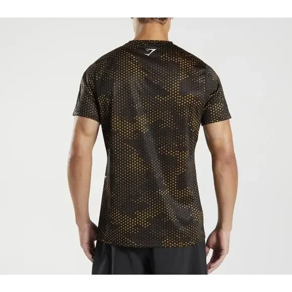 Gymshark Shirt Mens XS Yellow Volt Geometric Athleisure Fitness Gym Workout - Picture 13 of 14